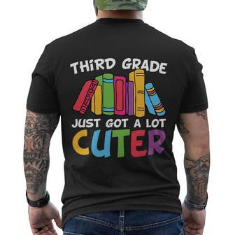 Third Grade Just Got A Lot Cuter Back To School First Day Of School Men's Crewneck Short Sleeve Back Print T-shirt - Monsterry CA