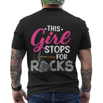 This Girl Stops For Rocks Rock Collector Geode Hunter Men's Crewneck Short Sleeve Back Print T-shirt - Monsterry