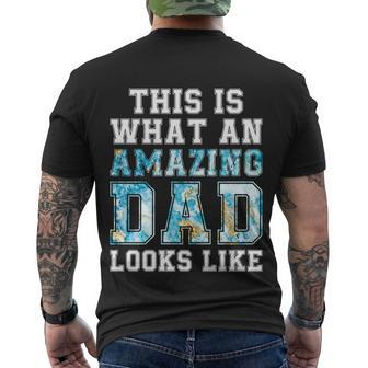 This Is What An Amazing Dad Looks Like Funny Gift Men's Crewneck Short Sleeve Back Print T-shirt - Monsterry AU