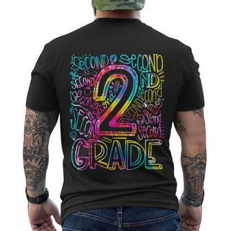 Tie Dye 2Nd Grade Typography Team Second Grade Teacher Gift Men's Crewneck Short Sleeve Back Print T-shirt - Monsterry DE