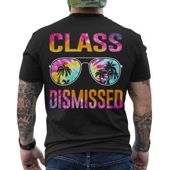 Tie Dye Class Dismissed Last Day Of School Teacher V2 Men's T-shirt Back Print - Seseable