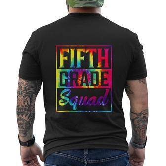 Tie Dye Fifth Grade Squad First Day Back To School Men's Crewneck Short Sleeve Back Print T-shirt - Monsterry