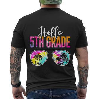 Tie Dye Hello 5Th Grade Teacher First Day Of School Funny Men's Crewneck Short Sleeve Back Print T-shirt - Monsterry
