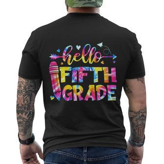 Tie Dye Hello Fifth Grade Teacher Student Back To School Men's Crewneck Short Sleeve Back Print T-shirt - Monsterry DE