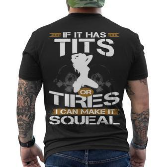 Tires Squeal Men's Crewneck Short Sleeve Back Print T-shirt - Seseable