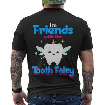 Tooth Fairy Pediatric Dentist Dental Assistant Hygienist Men's T-shirt Back Print - Thegiftio UK