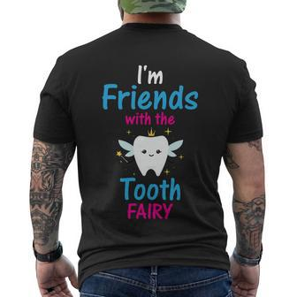 Tooth Fairy Pediatric Dentist Dental Assistant Hygienist V4 Men's T-shirt Back Print - Thegiftio UK