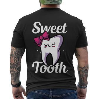 Tooth Sweet Dental Hygienist Dentist Teeth Dental Life Cool Men's T-shirt Back Print - Thegiftio UK