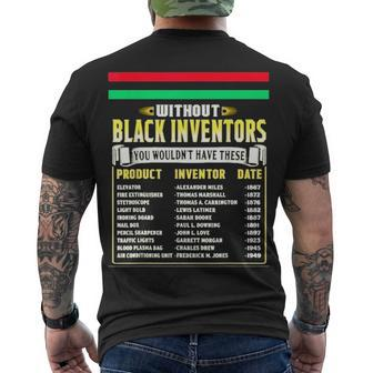 History Of Black Inventors Black History Month Men's T-shirt Back Print - Thegiftio UK
