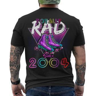 Totally Rad Since 2004 80S 18Th Birthday Roller Skating Men's T-shirt Back Print - Seseable