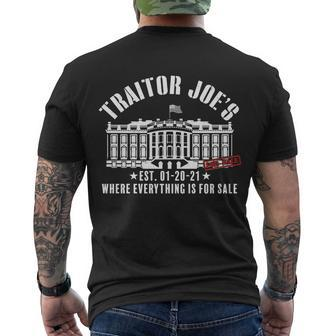 Traitor Joes Where Everything Is For Sale Pro Republican Men's Crewneck Short Sleeve Back Print T-shirt - Monsterry