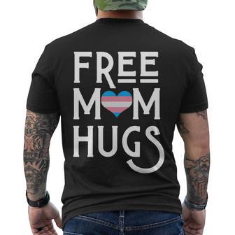 Transgender Heart Free Mom Hugs Cool Gift Men's Crewneck Short Sleeve Back Print T-shirt - Monsterry CA