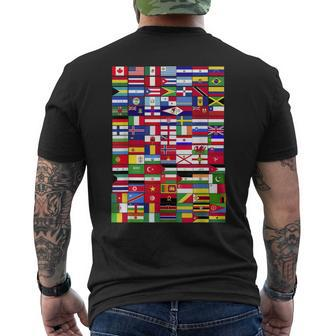 Traveling International Countries Flags World Flags Men's T-shirt Back Print - Thegiftio UK