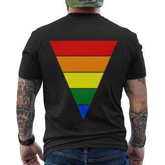 Triangular Lgbt Gay Pride Lesbian Bisexual Ally Quote V2 Men's Crewneck Short Sleeve Back Print T-shirt - Monsterry CA
