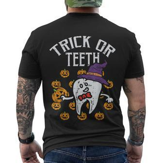 Trick Or Th Halloween Tooth Dentist Dental Assistant Men's T-shirt Back Print - Thegiftio UK