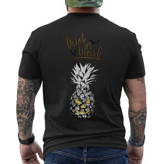 Trick Or Treat Halloween Pineapple Men's T-shirt Back Print - Thegiftio UK