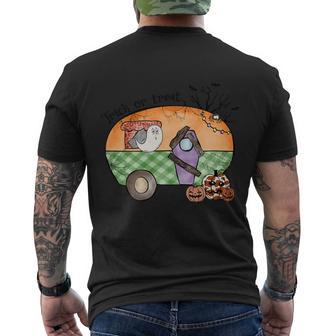 Trick Or Treat Sublimation Halloween Day Men's T-shirt Back Print - Thegiftio UK