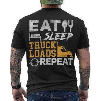 Trucker Trucker Accessories For Truck Driver Diesel Lover Trucker_ Men's T-shirt Back Print - Seseable