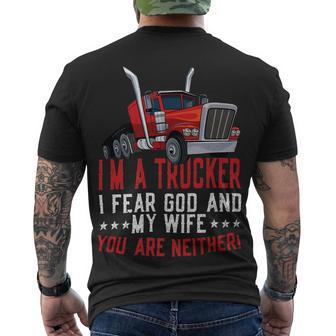Trucker Trucker Accessories For Truck Driver Diesel Lover Trucker_ V3 Men's T-shirt Back Print - Seseable