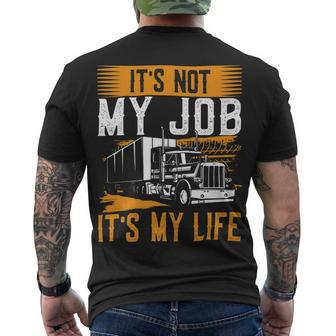 Trucker Trucker Accessories For Truck Driver Diesel Lover Trucker_ V6 Men's T-shirt Back Print - Seseable