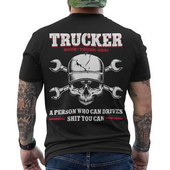 Trucker Trucker Accessories For Truck Driver Motor Lover Trucker_ V2 Men's T-shirt Back Print - Seseable