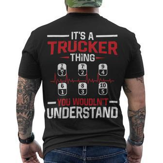 Trucker Trucker Accessories For Truck Driver Motor Lover Trucker_ V6 Men's T-shirt Back Print - Seseable
