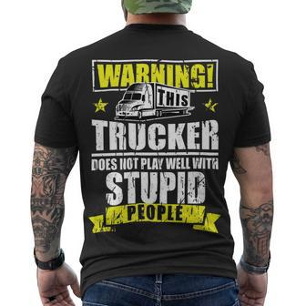 Trucker Trucker Accessories For Truck Driver Motor Lover Trucker__ Men's T-shirt Back Print - Seseable