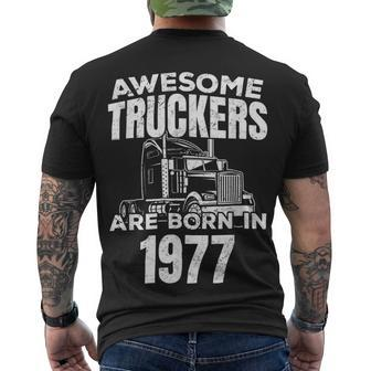 Trucker Trucker Birthday Party Trucking Truck Driver Men's T-shirt Back Print - Seseable