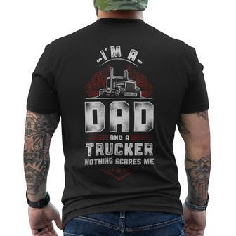 Trucker Trucker Truck Driver Dad Father Vintage Im A Dad And A Men's T-shirt Back Print - Seseable