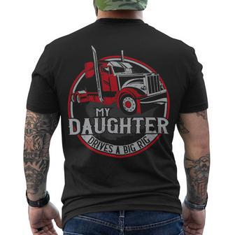 Trucker Trucker Truck Driver Father Mother Daughter Vintage My Men's T-shirt Back Print - Seseable