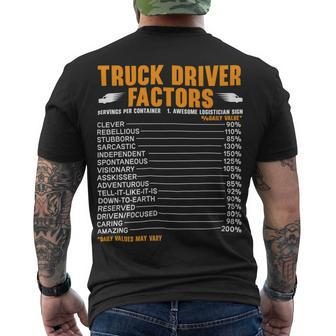 Trucker Truck Driver Trailer Truck Trucker Vehicle Jake Brake Men's T-shirt Back Print - Seseable