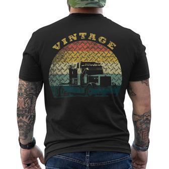 Trucker Truck Driver Vintage Trucker Men's T-shirt Back Print - Seseable