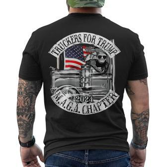 Trucker Truckers For Trump 2024 Protrump Truck Drivers Men's T-shirt Back Print - Seseable