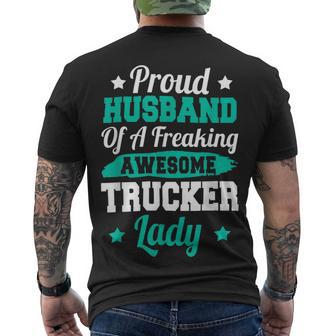 Trucker Trucking Truck Driver Trucker Husband Men's T-shirt Back Print - Seseable