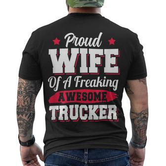 Trucker Trucking Truck Driver Trucker Wife Men's T-shirt Back Print - Seseable