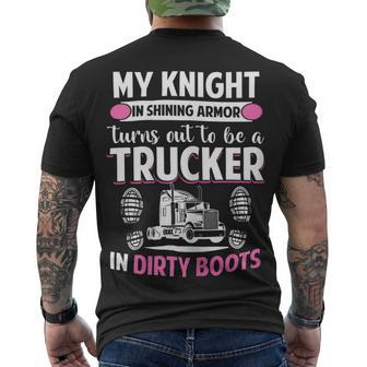 Trucker Trucker Wife Trucker Girlfriend Men's T-shirt Back Print - Seseable