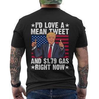 Trump 2024 Mean Tweets 179 Gas Men's Crewneck Short Sleeve Back Print T-shirt - Monsterry