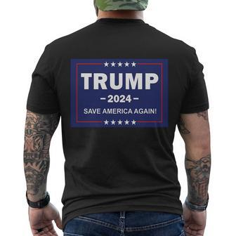 Trump 2024 Save America Again Tshirt Men's Crewneck Short Sleeve Back Print T-shirt - Monsterry DE