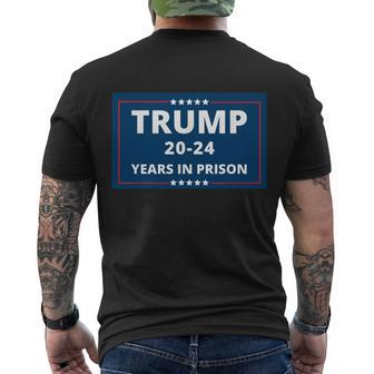 Trump 2024 Years In Prison Democrats Liberals Vote Blue Men's Crewneck Short Sleeve Back Print T-shirt - Monsterry DE