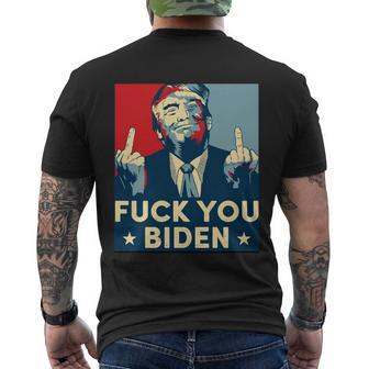 Trump Hope Design Fuck You Biden Tshirt Men's Crewneck Short Sleeve Back Print T-shirt - Monsterry