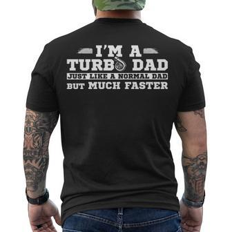 Turbo Dad V2 Men's Crewneck Short Sleeve Back Print T-shirt - Seseable