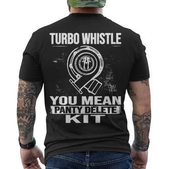Turbo Whistle Delete Kit Men's Crewneck Short Sleeve Back Print T-shirt - Seseable