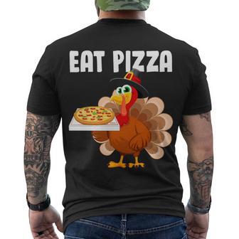 Turkey Eat Pizza Funny Tshirt Men's Crewneck Short Sleeve Back Print T-shirt - Monsterry UK