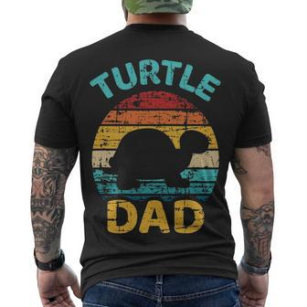 Turtle Dad Vintage Retro Fathers Day Men's T-shirt Back Print - Thegiftio UK