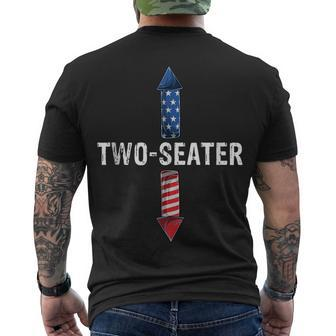Two Seater 4Th Of July Day Vintage Men's T-shirt Back Print - Seseable