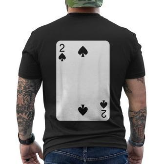 Two Of Spades Playing Cards Halloween Costume Deck Of Cards Men's T-shirt Back Print - Thegiftio UK