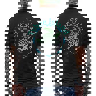 Tybee Island Vintage Tribal Turtle Men's T-shirt Back Print - Thegiftio UK