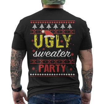 Ugly Sweater Party Funny Christmas Sweater Men's Crewneck Short Sleeve Back Print T-shirt - Monsterry UK