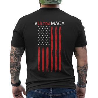 Ultra Maga American Flag Ultra Maga Usa Flag Tshirt Men's Crewneck Short Sleeve Back Print T-shirt - Monsterry