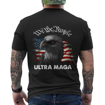 Ultra Maga American Flag We The People Eagle Tshirt Men's Crewneck Short Sleeve Back Print T-shirt - Monsterry UK